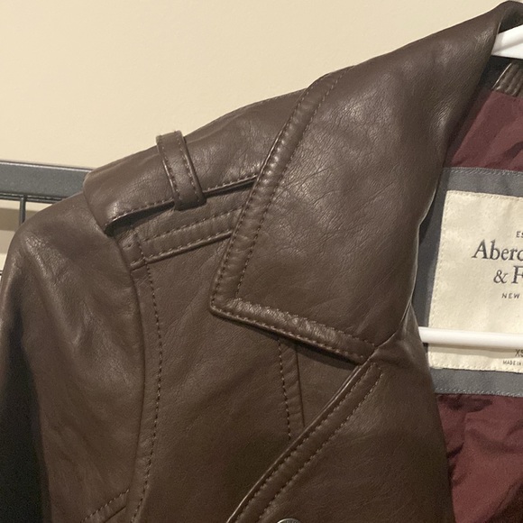Abercrombie Brown Fax Leather Jacket - Picture 5 of 5